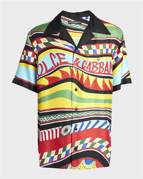 dolce gabbana red white green shirt